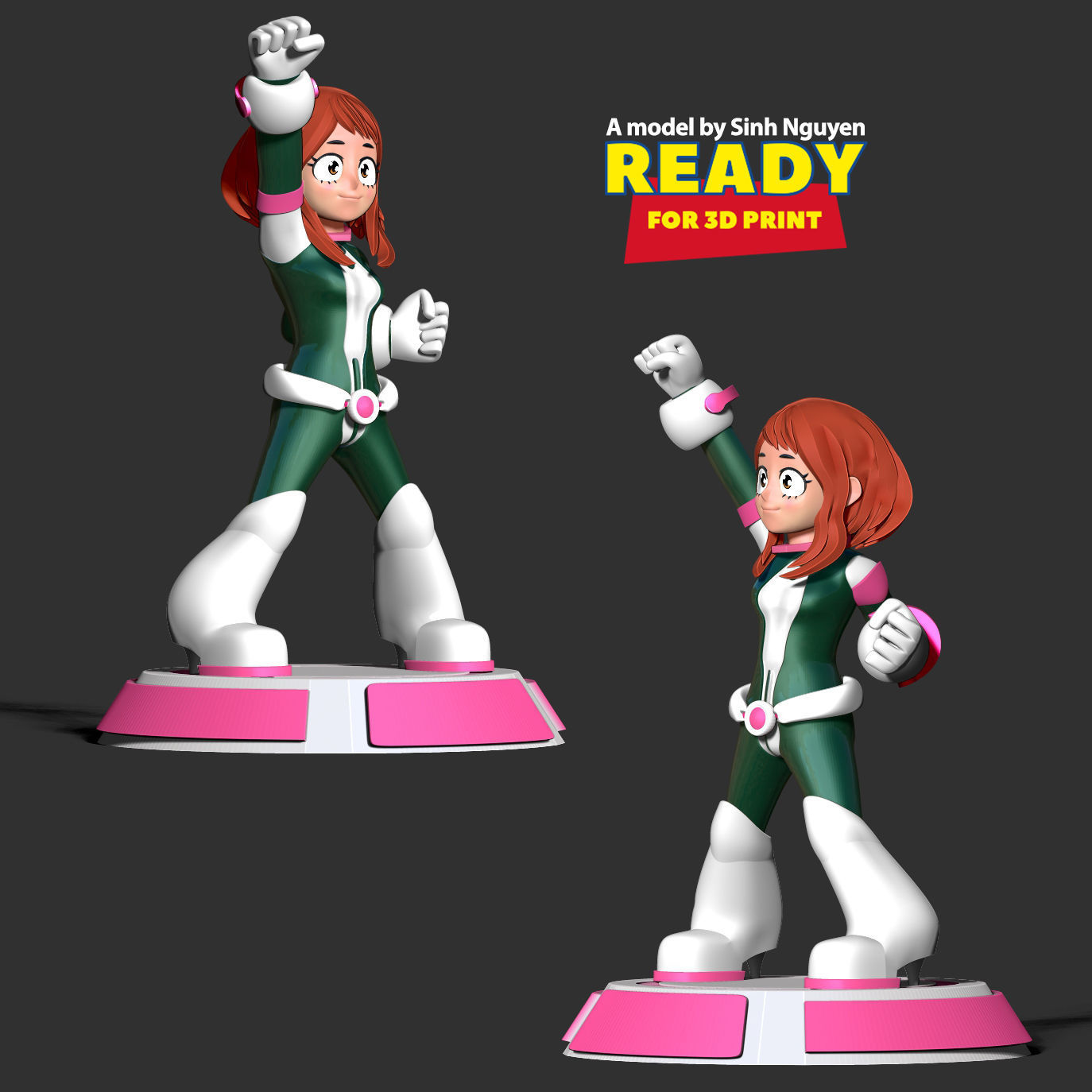 Ochaco Uraraka Fanart 3D print model_4
