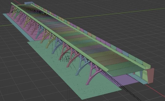 Car Track Scene 3D model_7