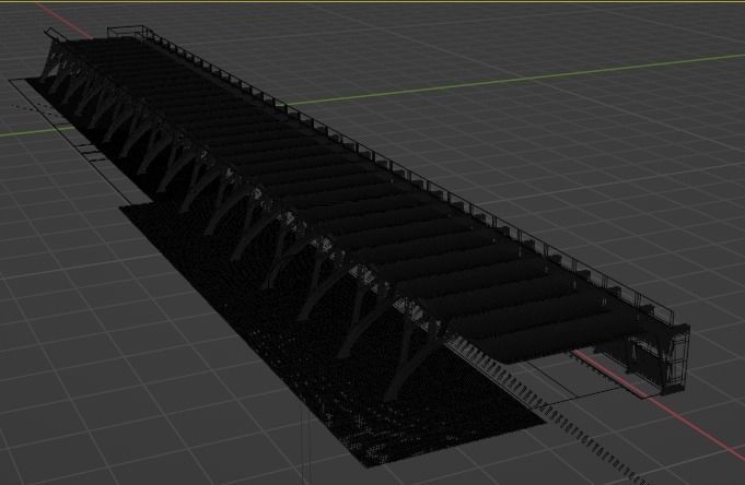 Car Track Scene 3D model_8