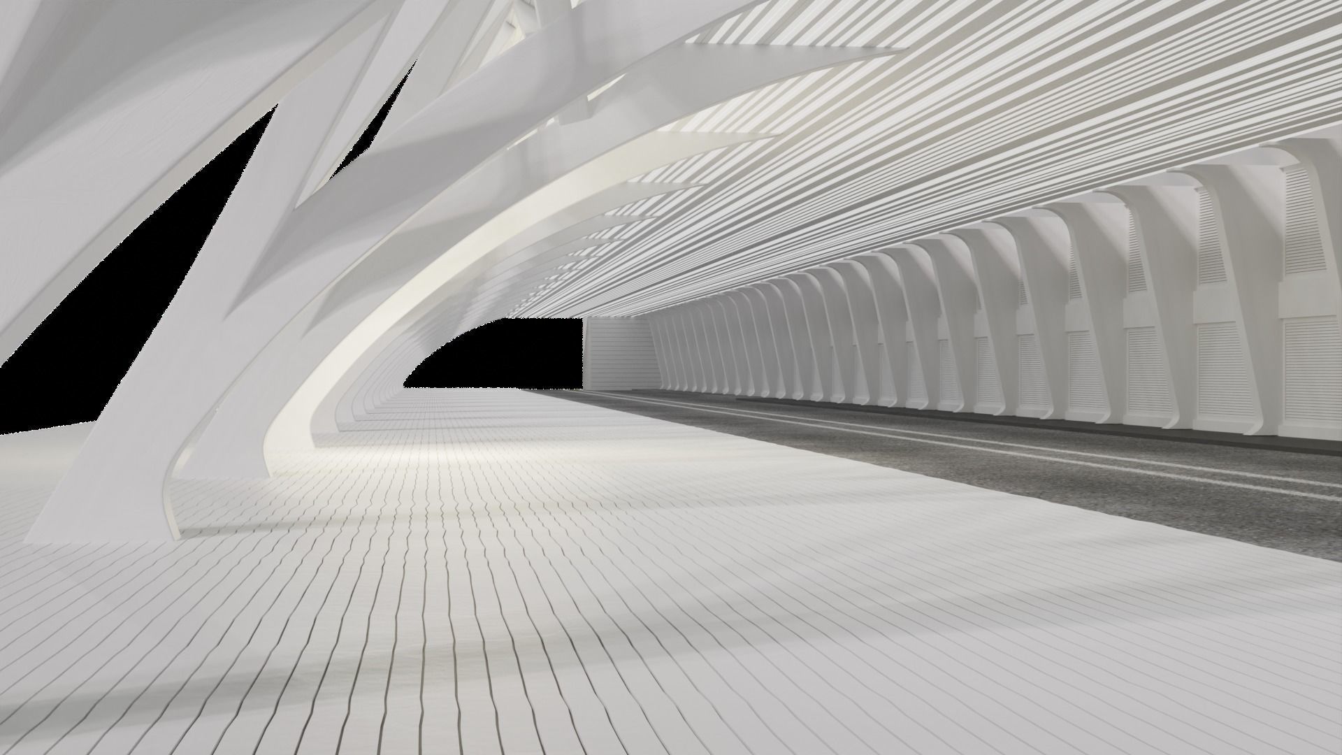 Car Track Scene 3D model_6