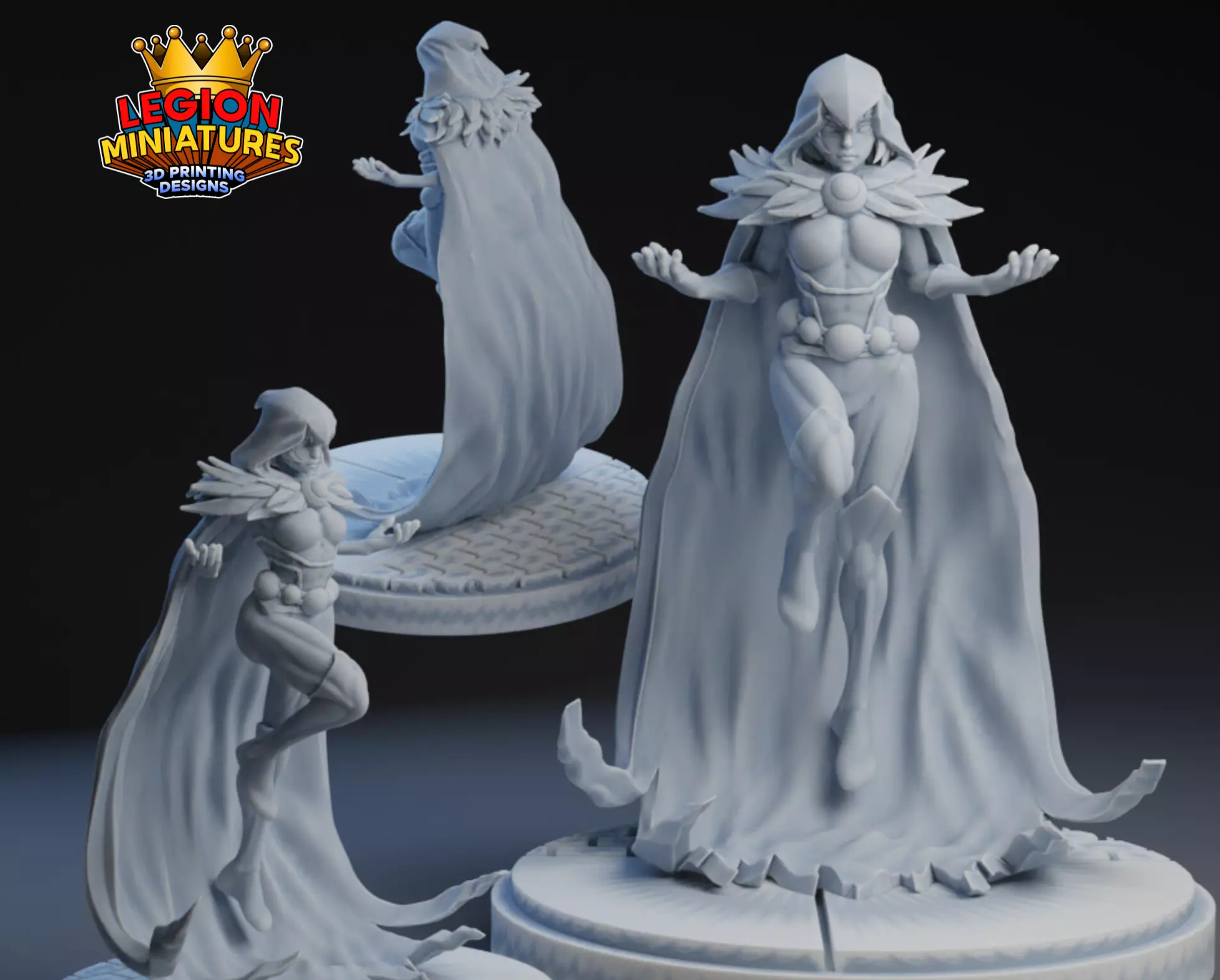 Marvel crisis protocol raven presupported included 3D print model