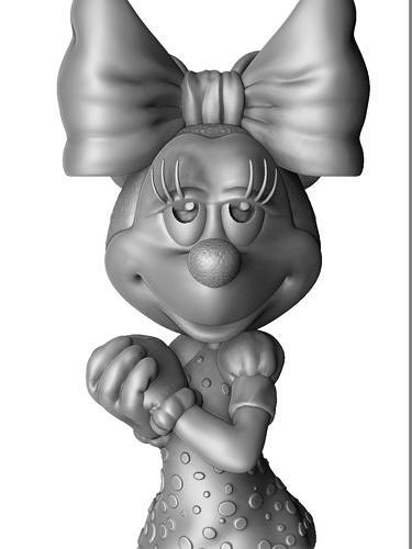 Minnie mouse with LOVE for 3D print 3D print model