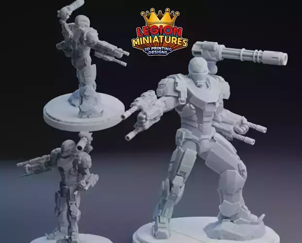 Marvel crisis protocol warmachine presupported included 3D print model