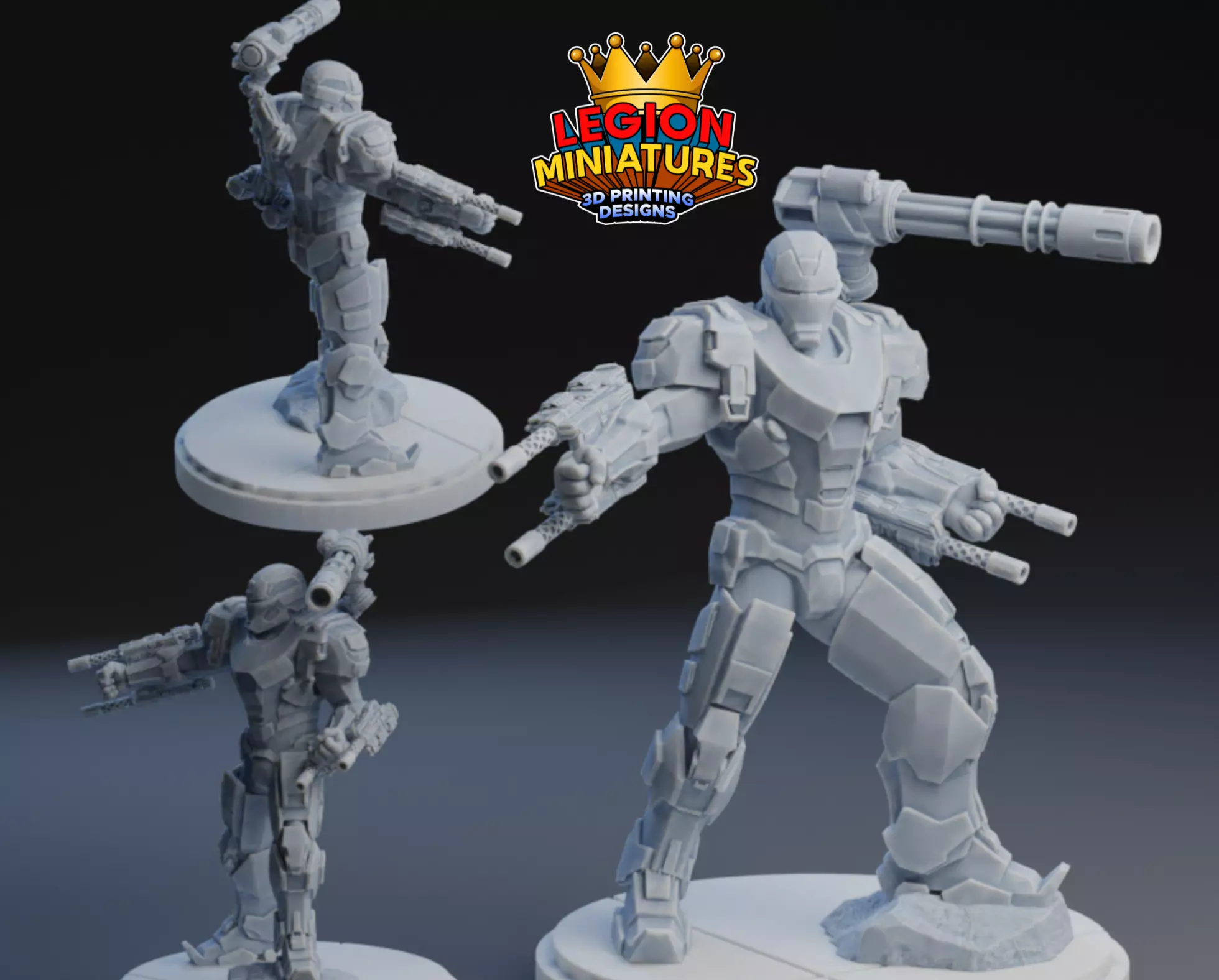 Marvel crisis protocol warmachine presupported included 3D print model