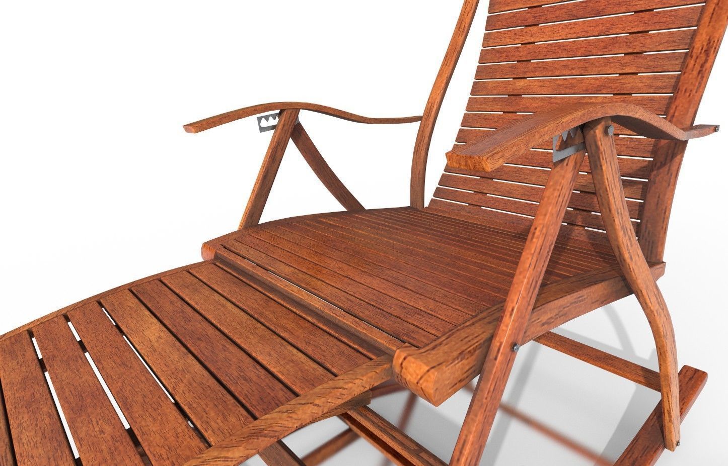 Rocking Chair Low-poly 3D model_1