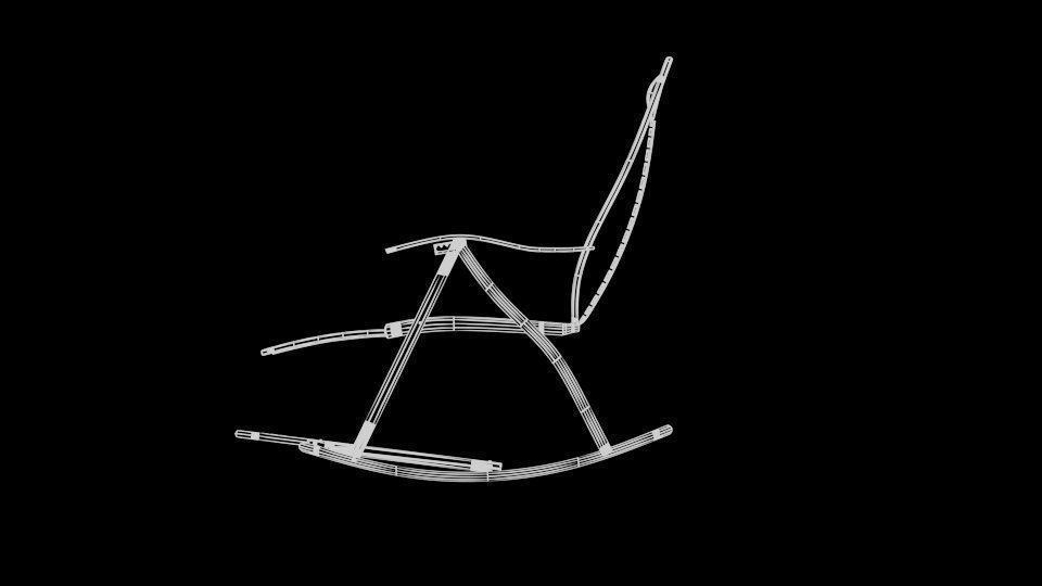 Rocking Chair Low-poly 3D model_12
