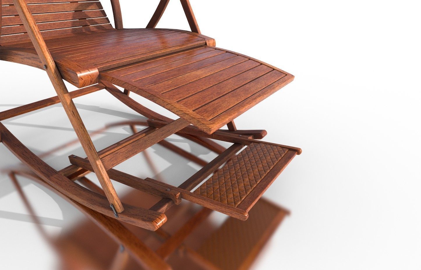 Rocking Chair Low-poly 3D model_2
