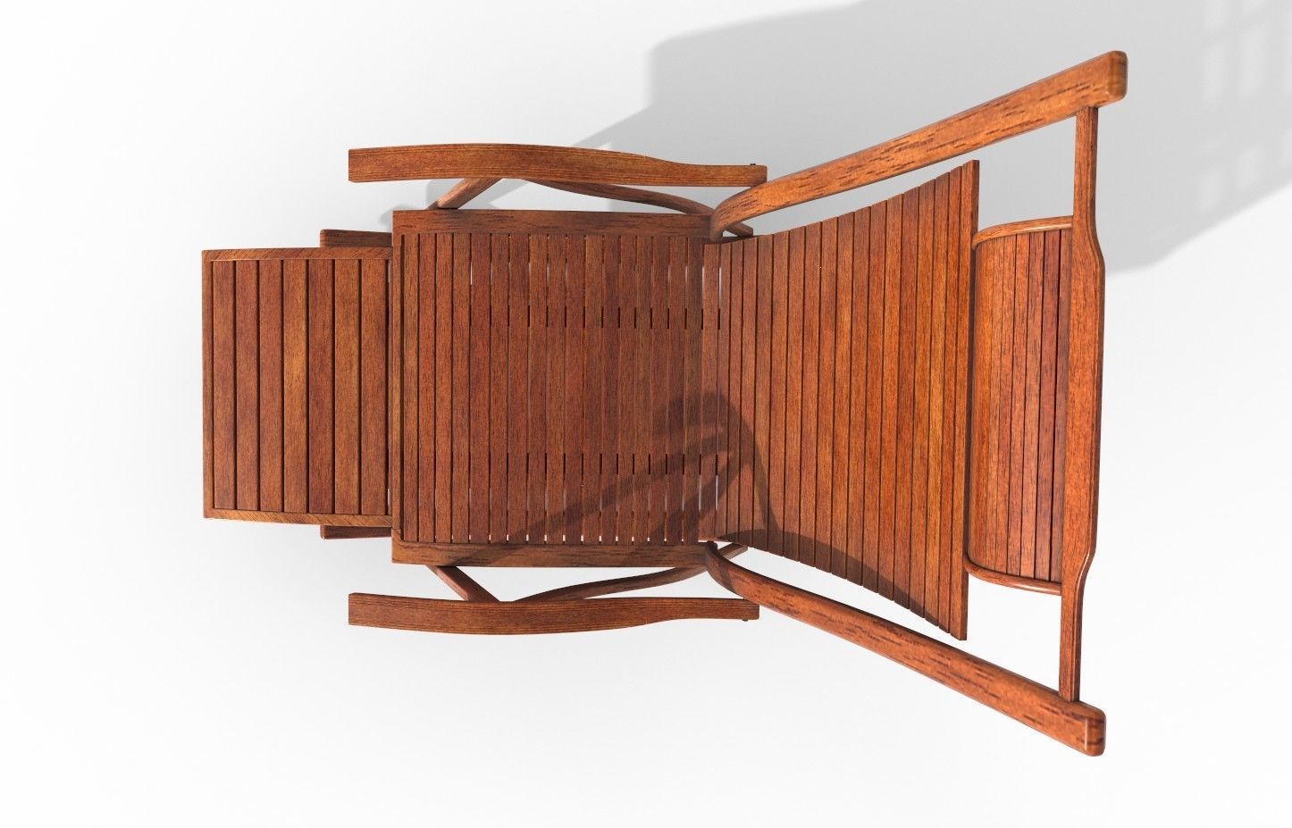 Rocking Chair Low-poly 3D model_5