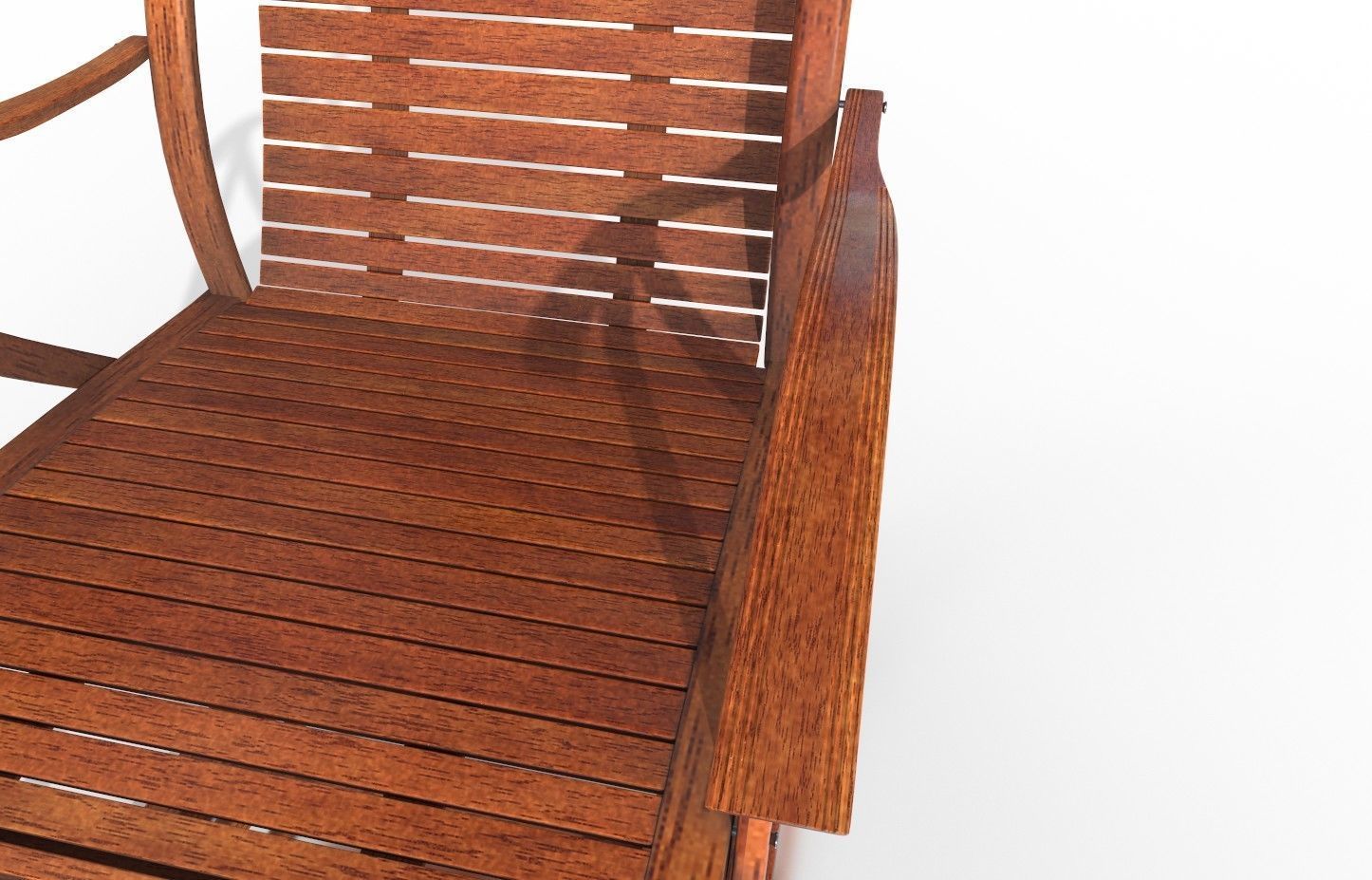 Rocking Chair Low-poly 3D model_4
