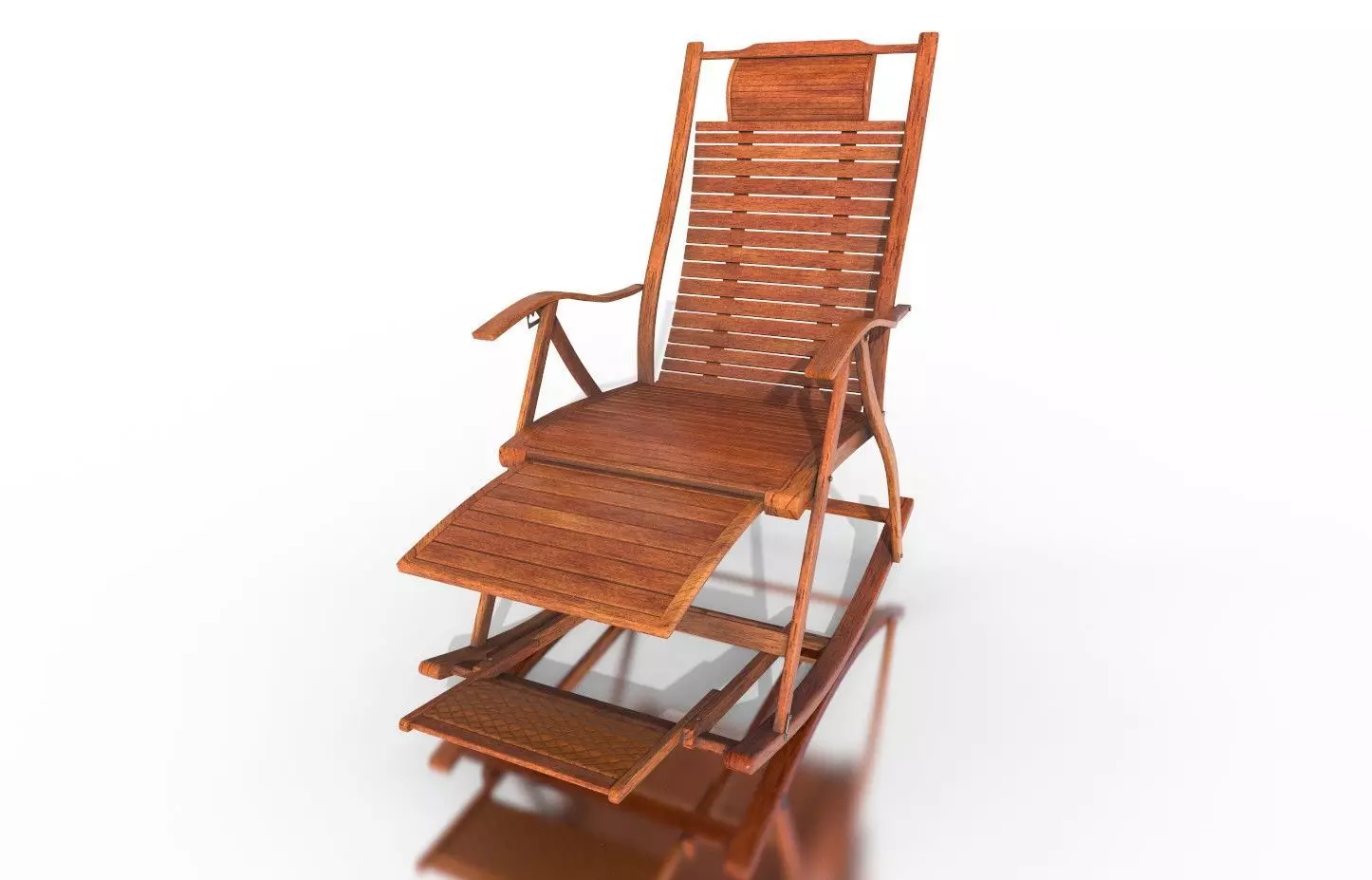Rocking Chair Low-poly 3D model_0