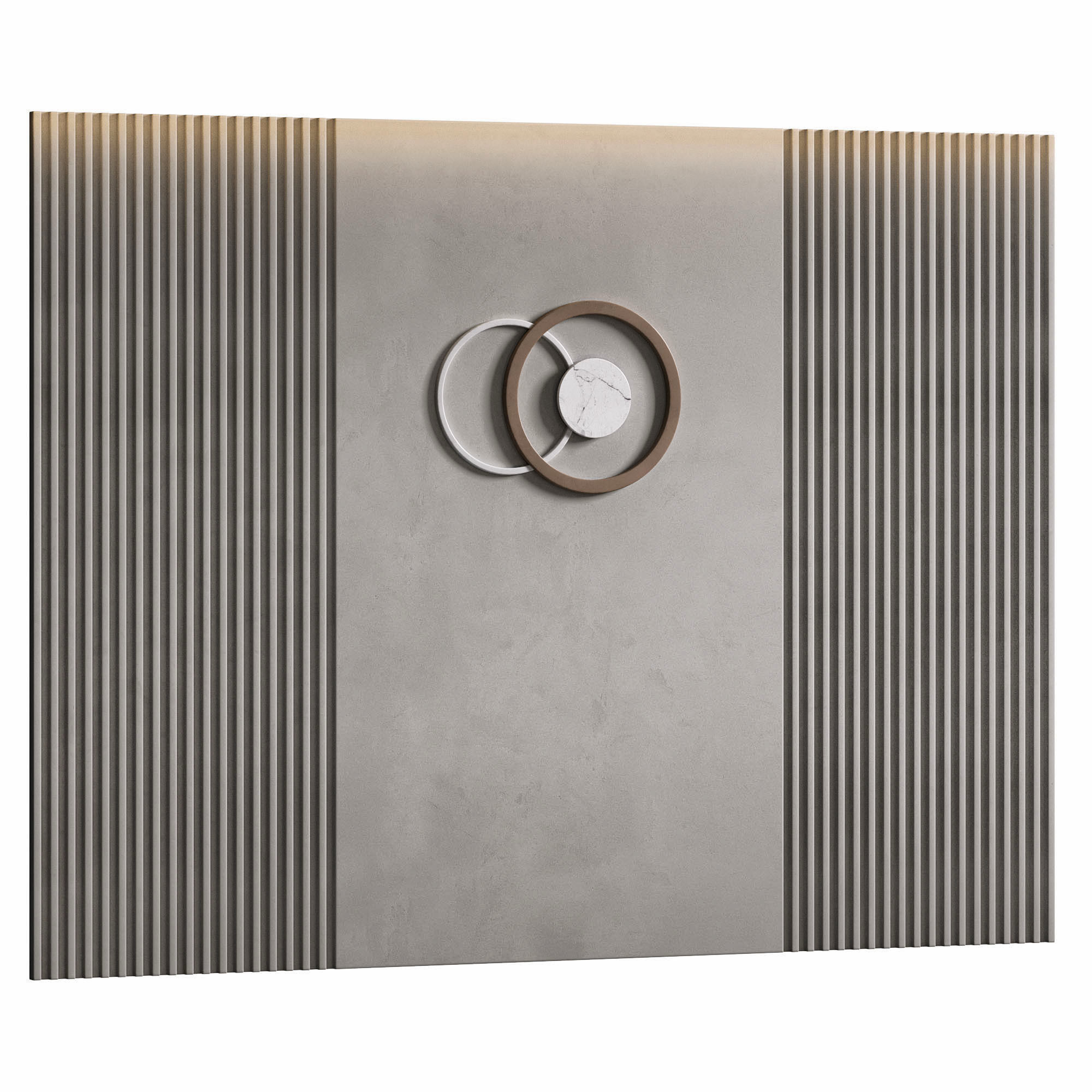 Panel modern wall clocks - contemporary wall clocks 3D model_1