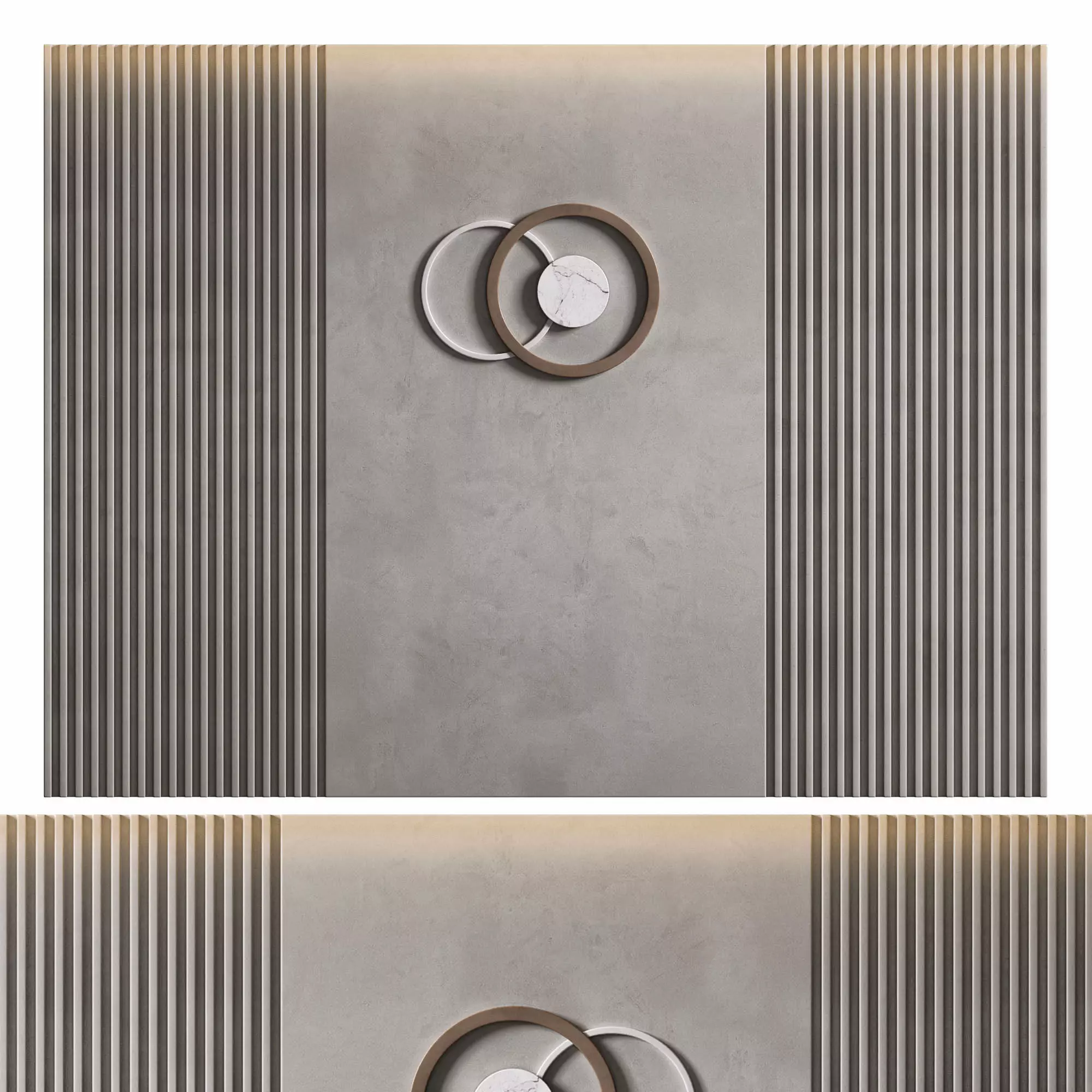 Panel modern wall clocks - contemporary wall clocks 3D model_0