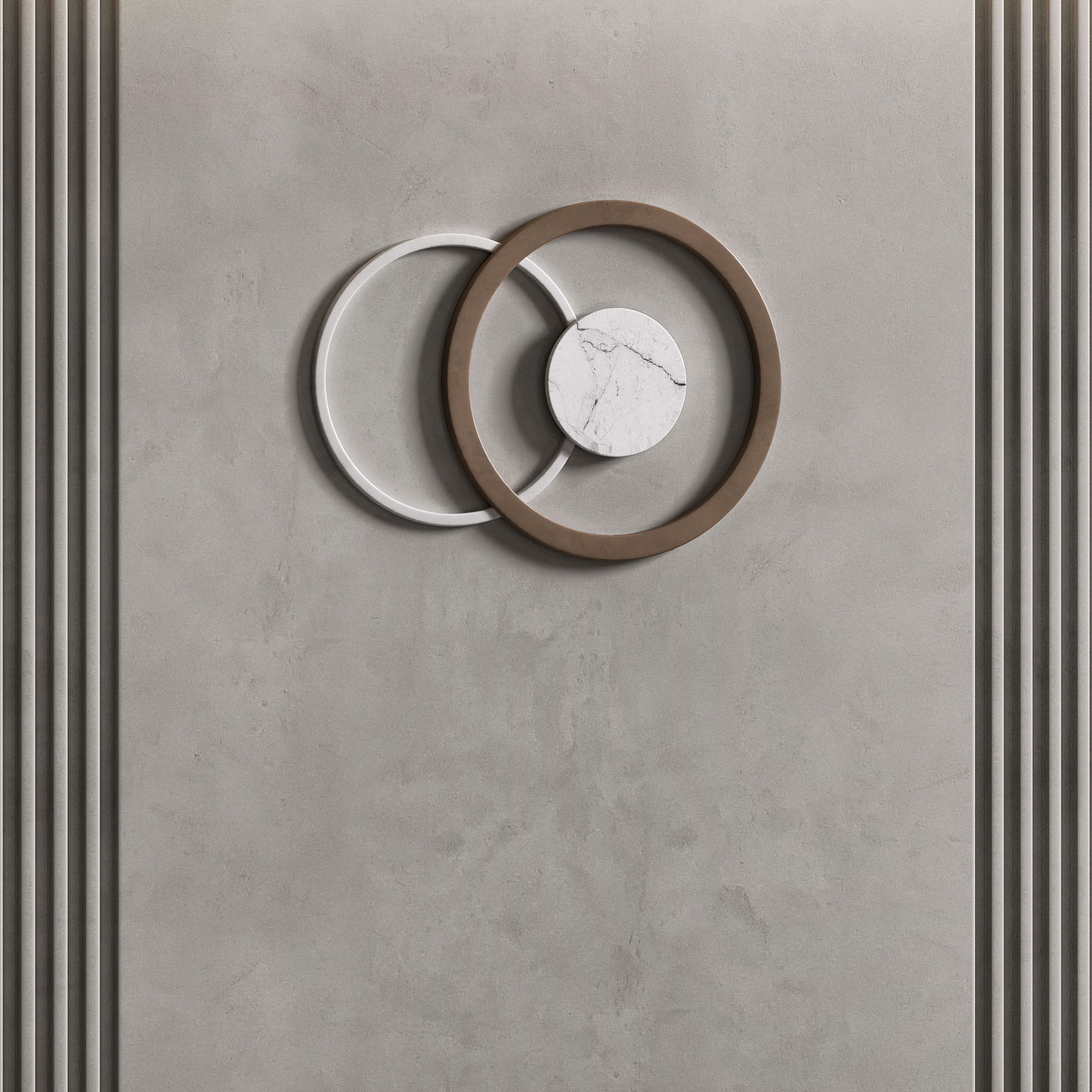 Panel modern wall clocks - contemporary wall clocks 3D model_2