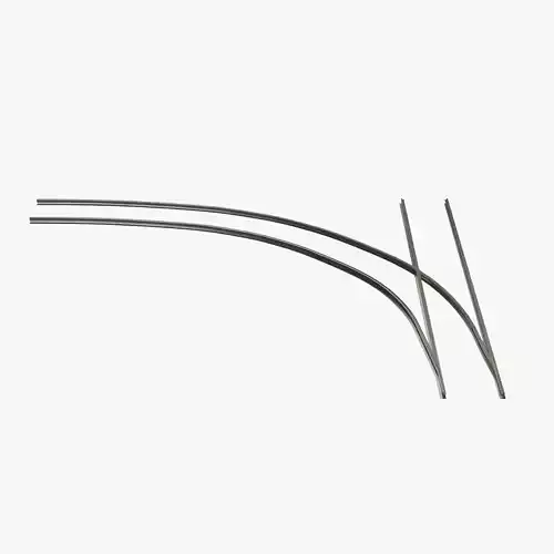 Tram Rails Element - Left Turn 3D model