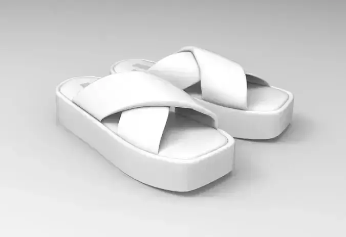 Crossover Platform Sandals