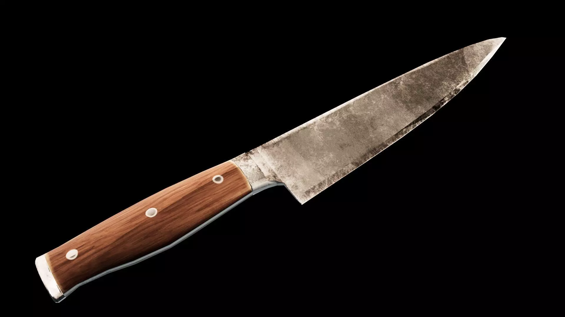 Old Cooking Knife Low-poly 3D model