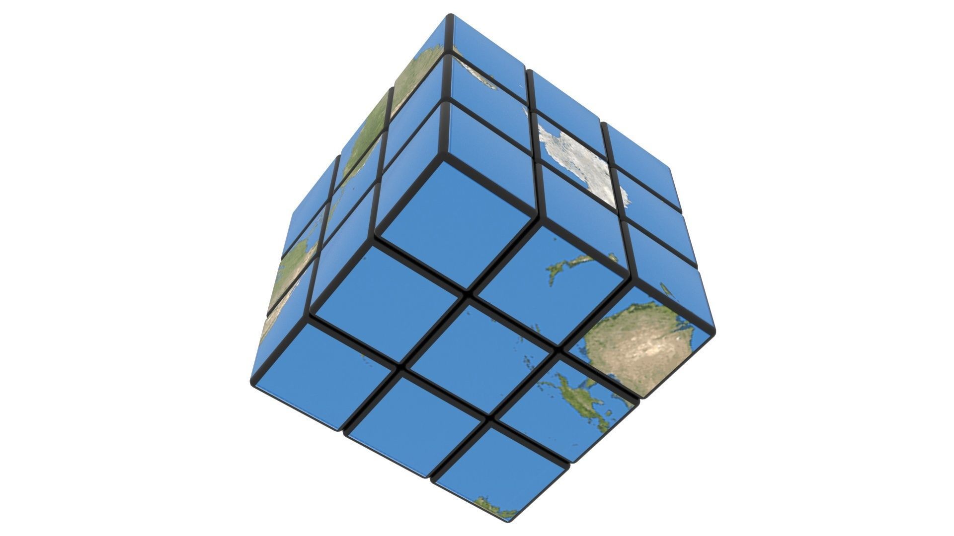 Rubiks Cubes Set With Pictures 3D model_5