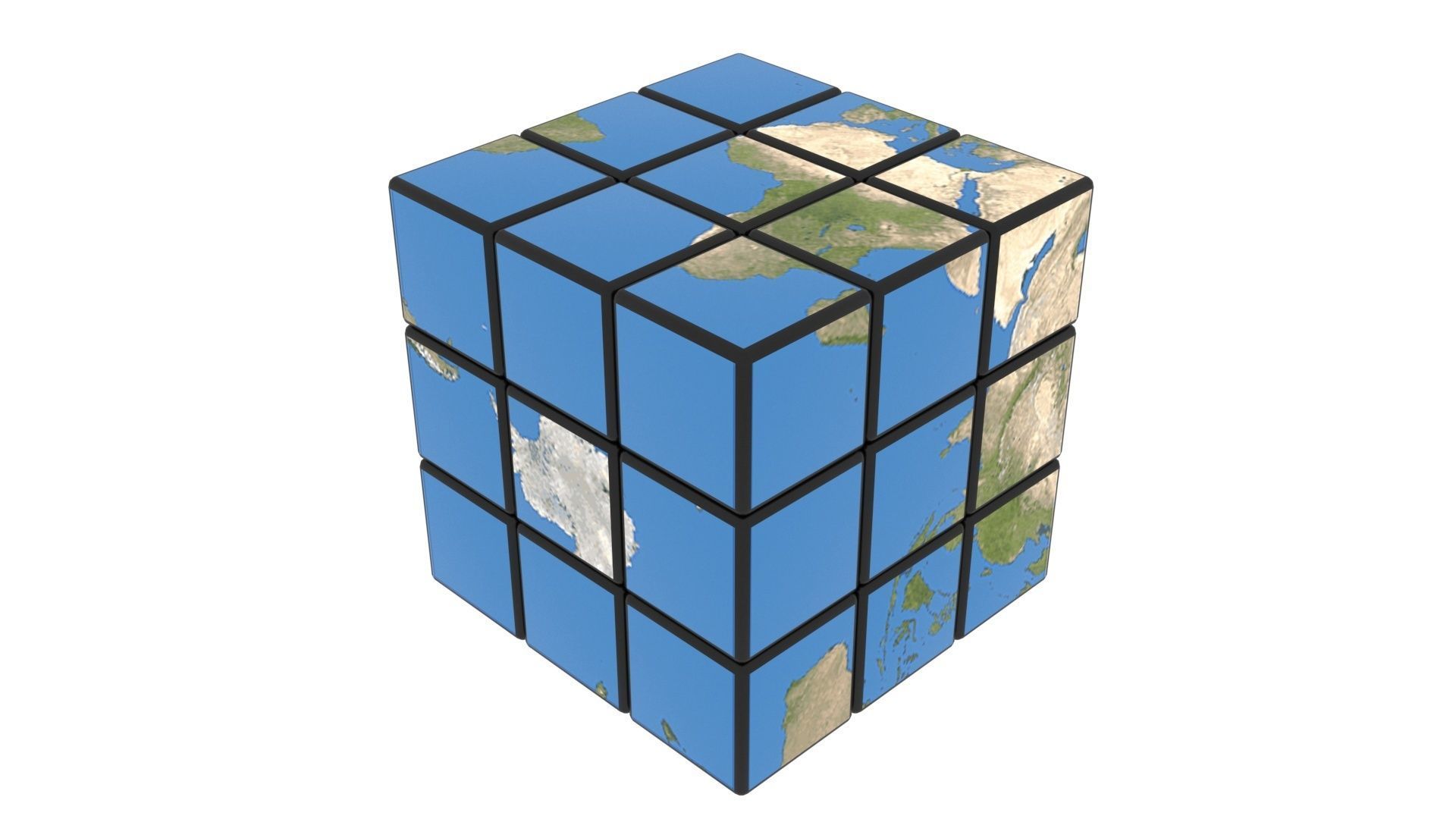 Rubiks Cubes Set With Pictures 3D model_2
