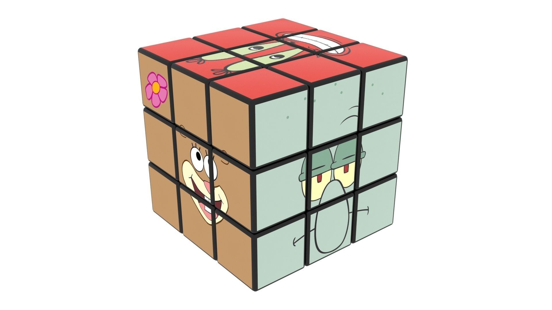 Rubiks Cubes Set With Pictures 3D model_17