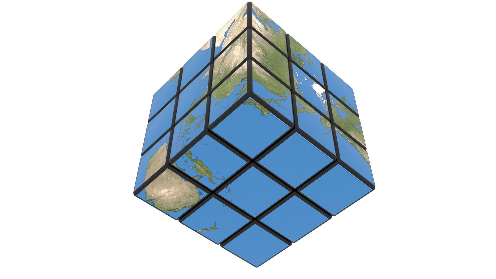 Rubiks Cubes Set With Pictures 3D model_7