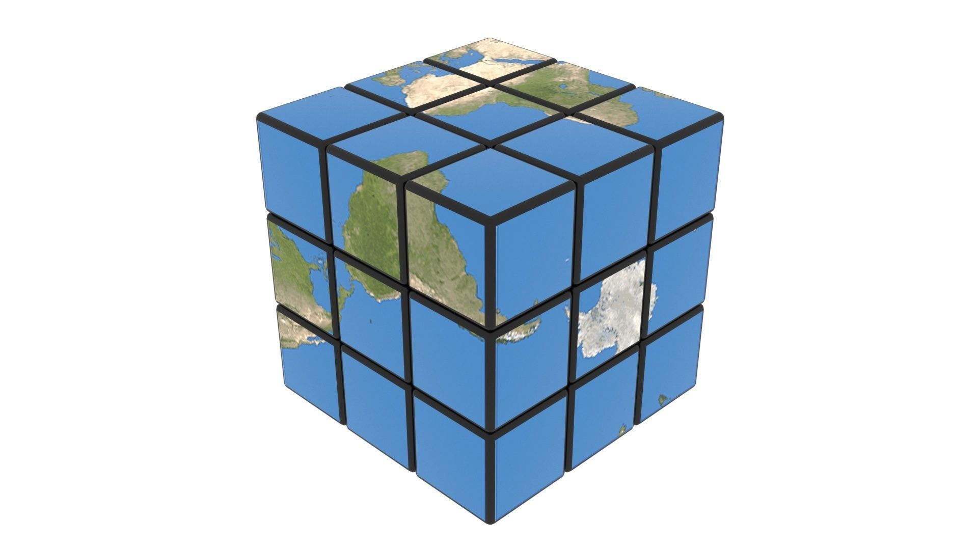 Rubiks Cubes Set With Pictures 3D model_1