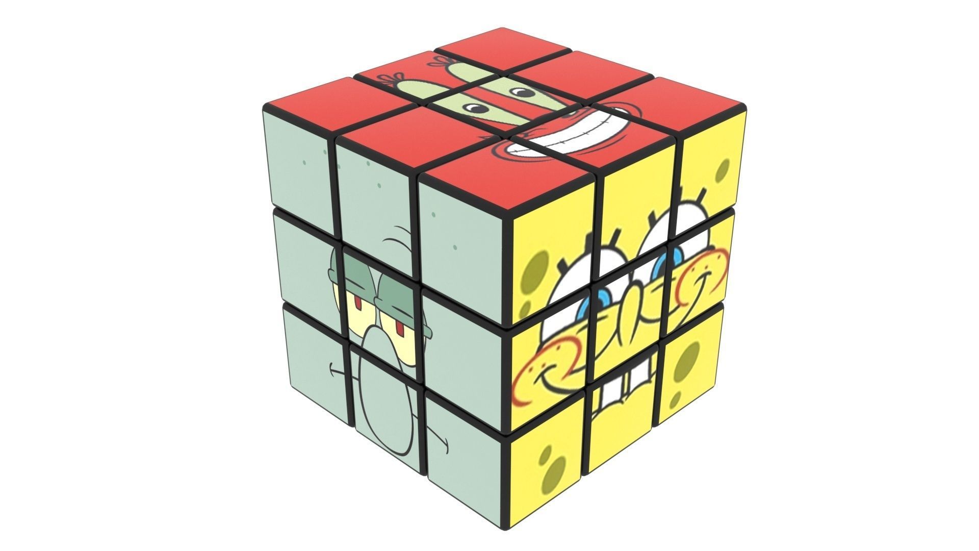 Rubiks Cubes Set With Pictures 3D model_14