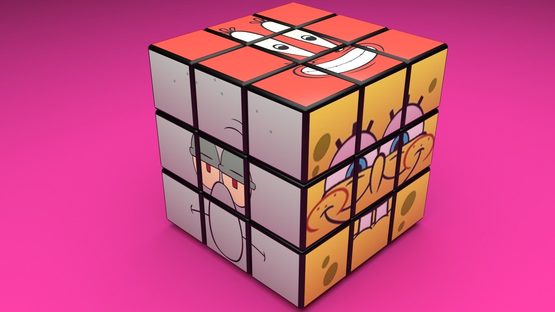 Rubiks Cubes Set With Pictures 3D model_40