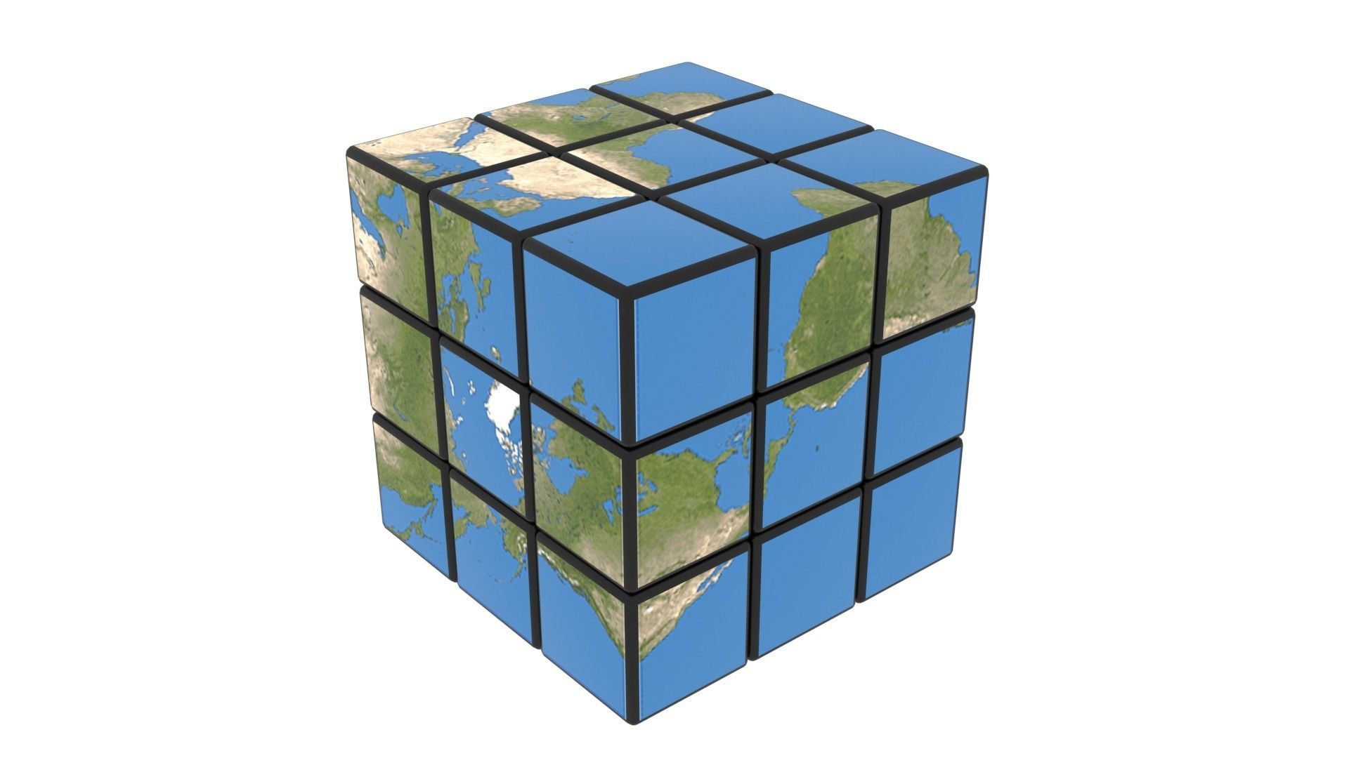 Rubiks Cubes Set With Pictures 3D model_4