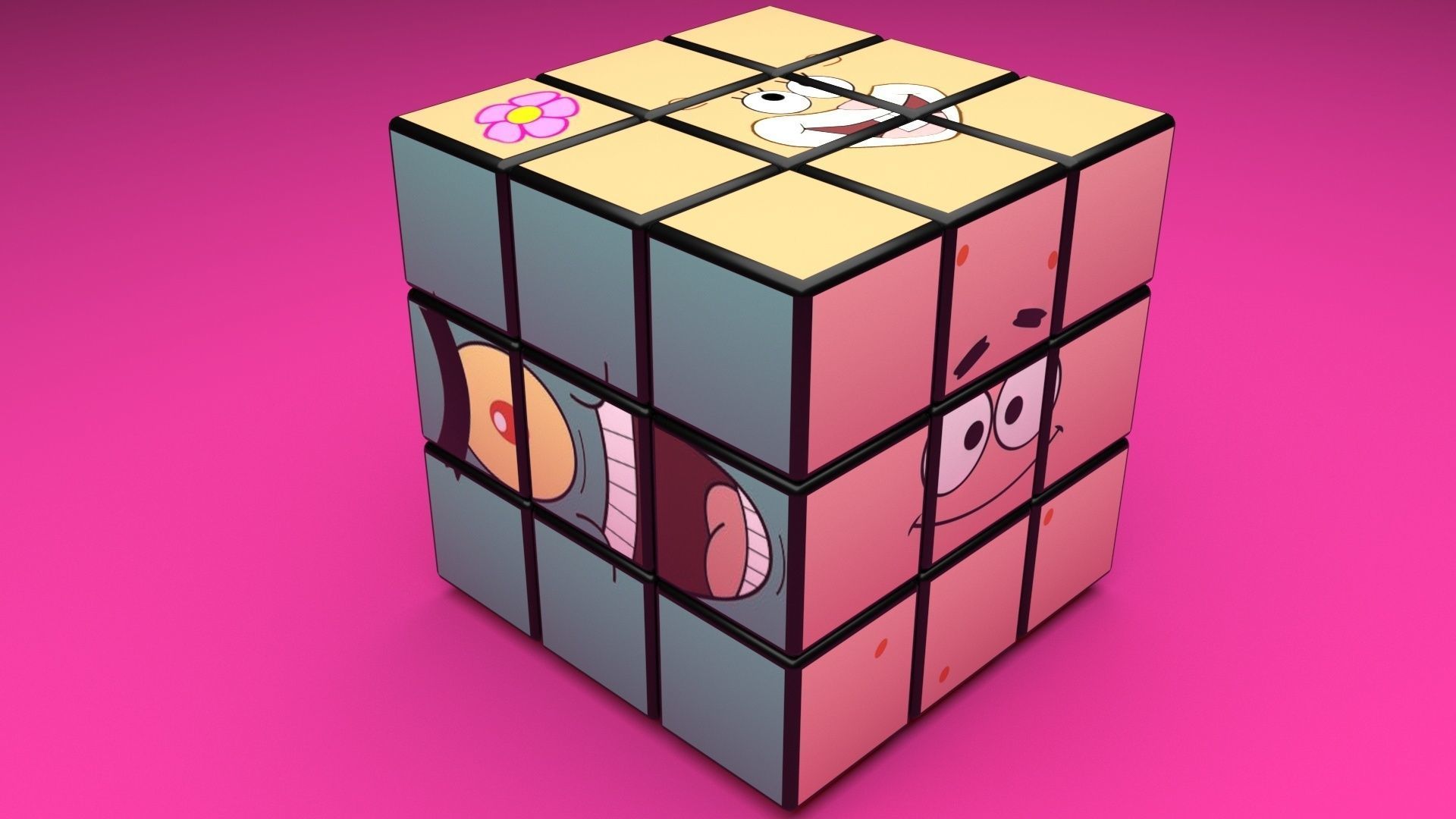 Rubiks Cubes Set With Pictures 3D model_41