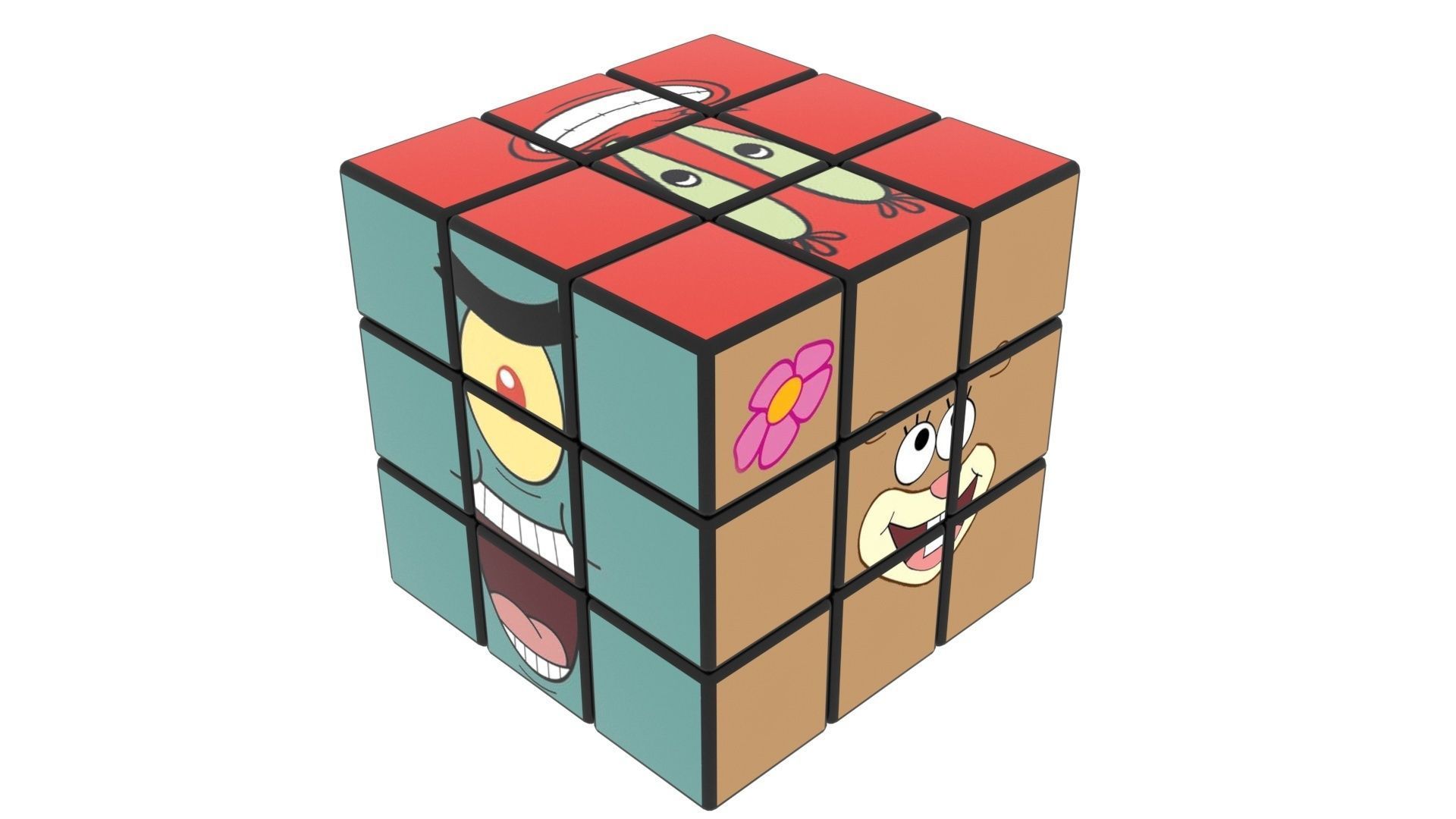 Rubiks Cubes Set With Pictures 3D model_16