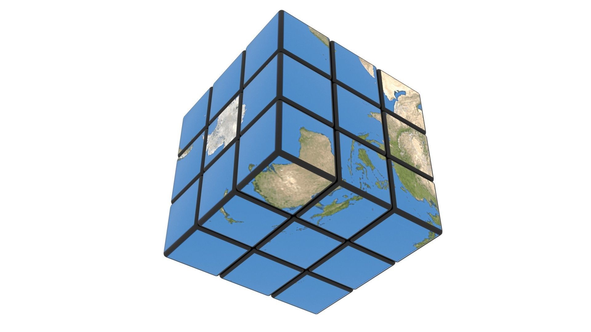 Rubiks Cubes Set With Pictures 3D model_6