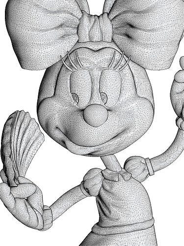 Minnie Mouse  dancing for 3d print 3D print model