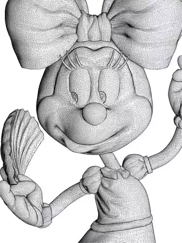 Minnie Mouse  dancing for 3d print