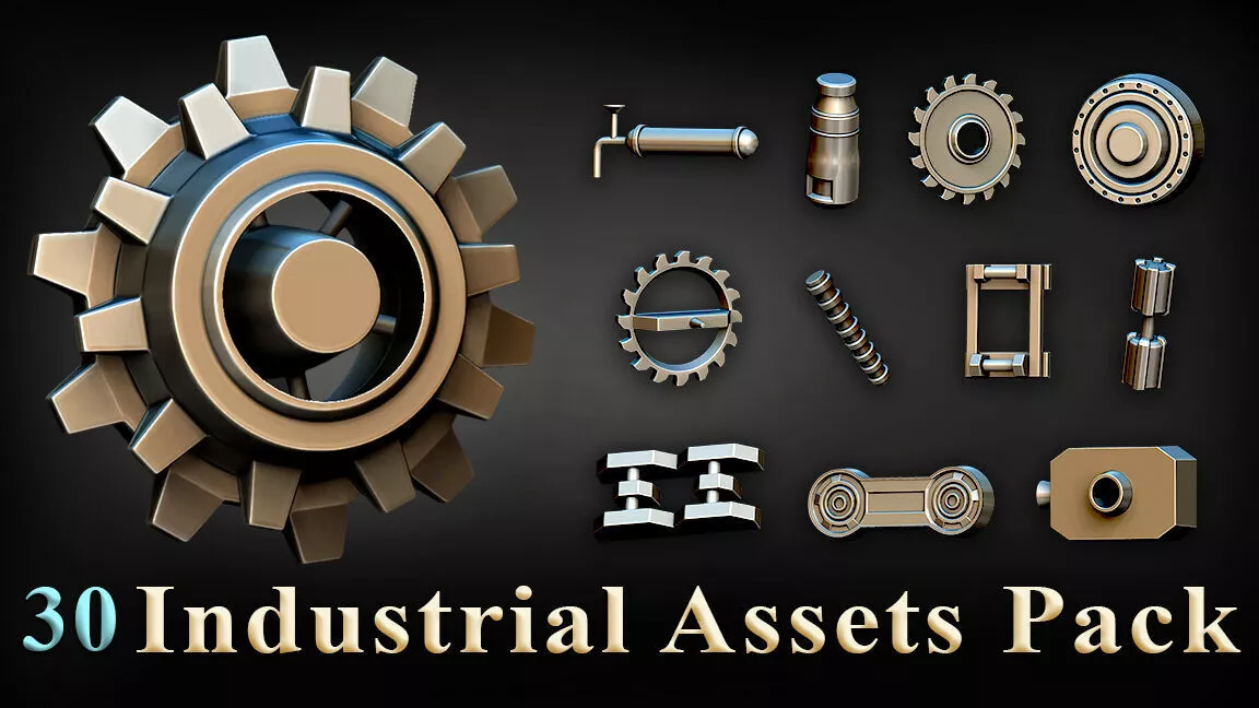 30 Industrial Assets Pack 3D model | CGTrader