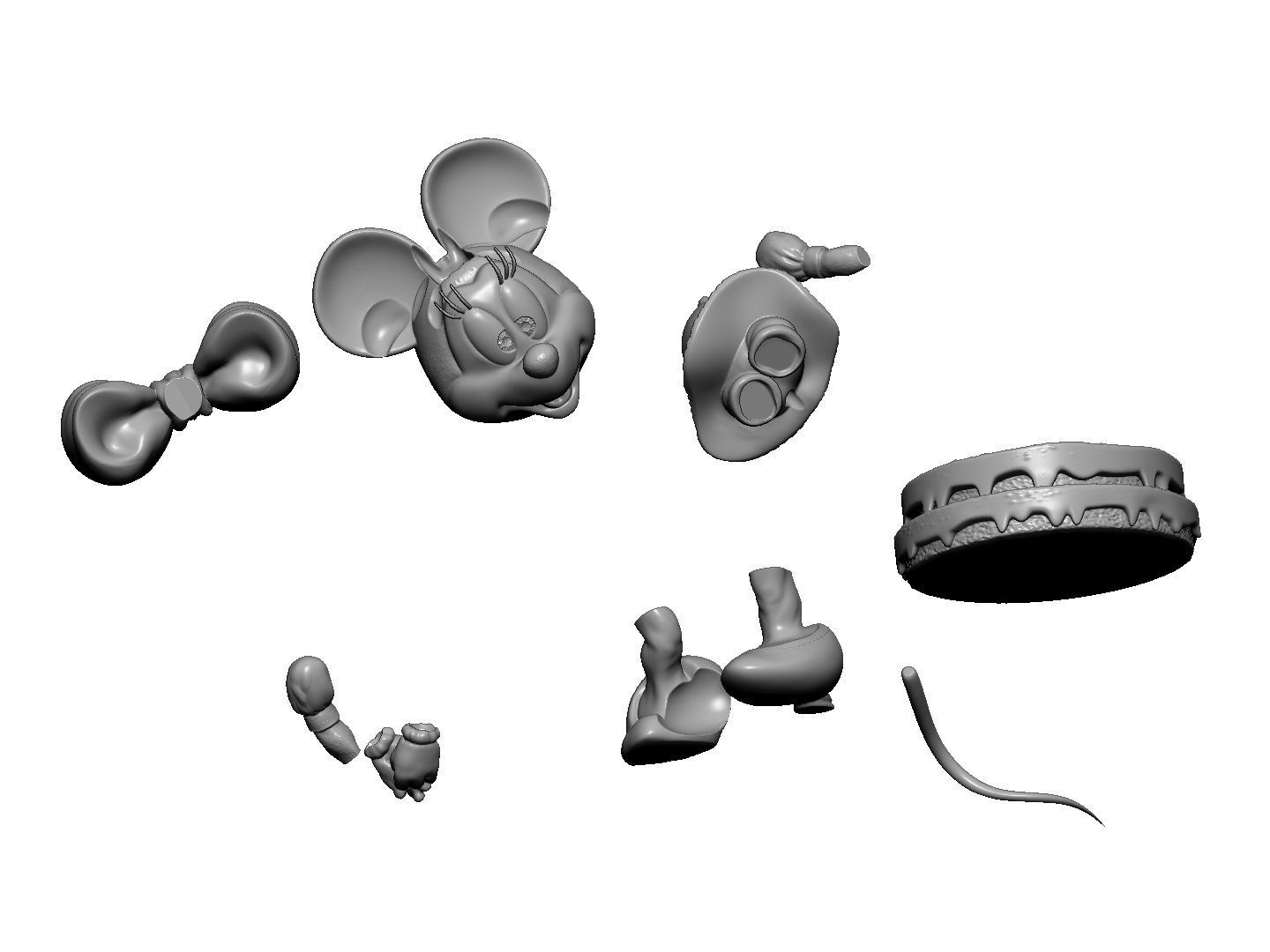 Minnie  Mouse Shy for 3D print 3D print model_4