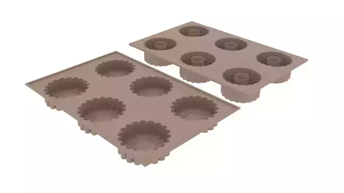 Rubber Baking Molds 3D print model