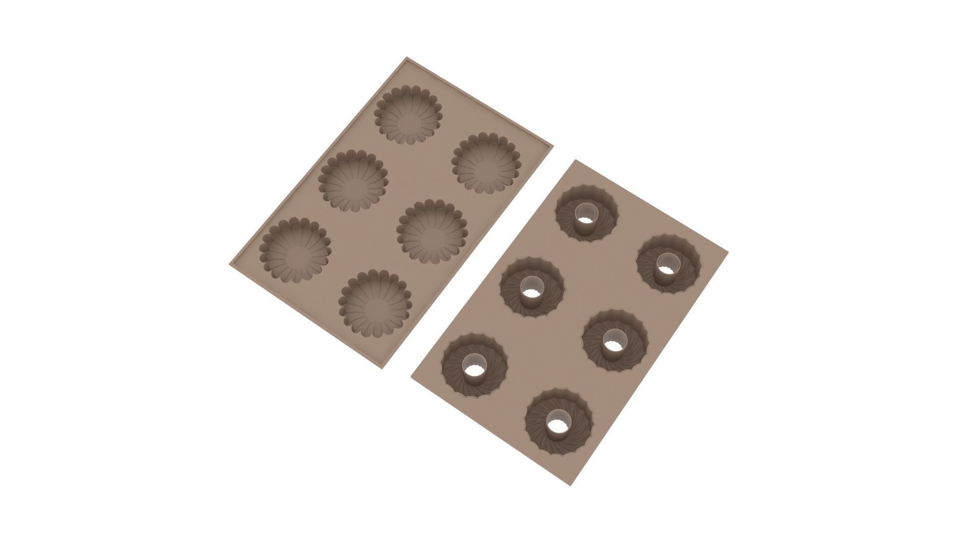 Rubber Baking Molds 3D model 3D printable CGTrader