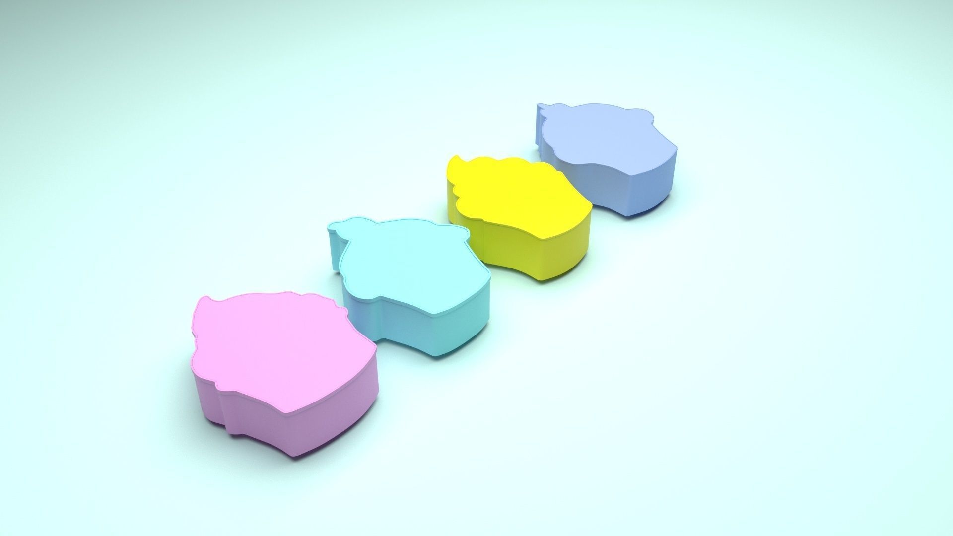 Cupcake Cookie Cutters With Stamp Cake 3D print model_12