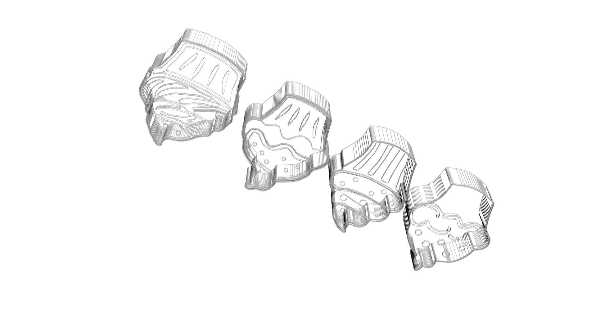 Cupcake Cookie Cutters With Stamp Cake 3D print model_9