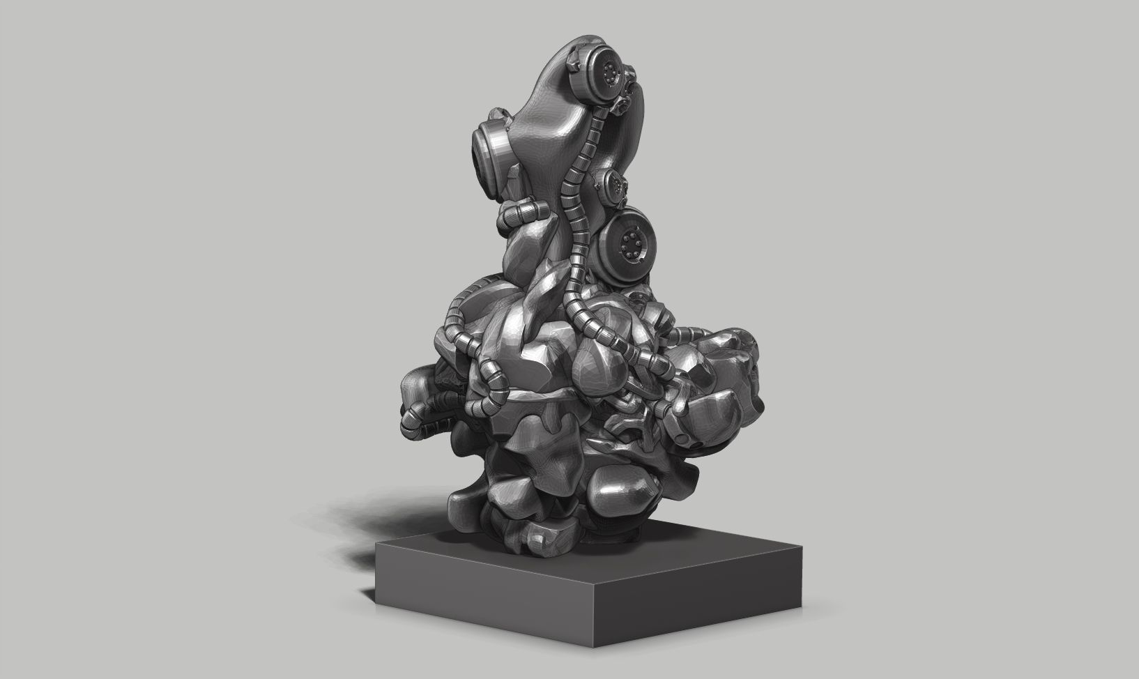 modern abstract robotic sculpture 153 3D print model_2