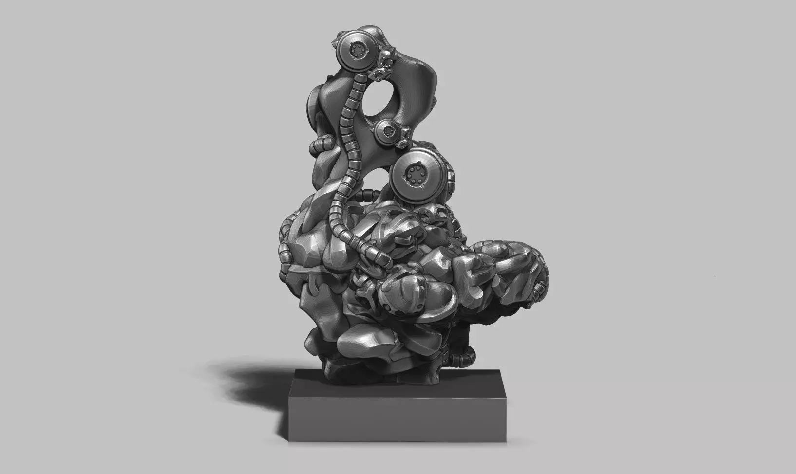modern abstract robotic sculpture 153 3D print model_0