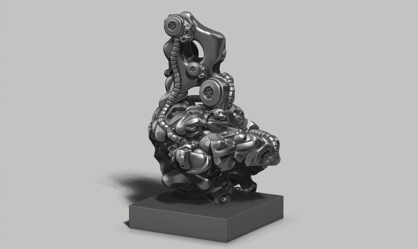 modern abstract robotic sculpture 153 3D print model_10
