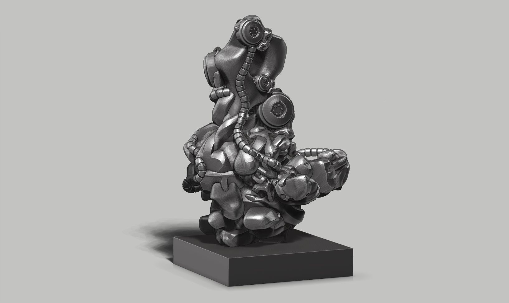 modern abstract robotic sculpture 153 3D print model_1