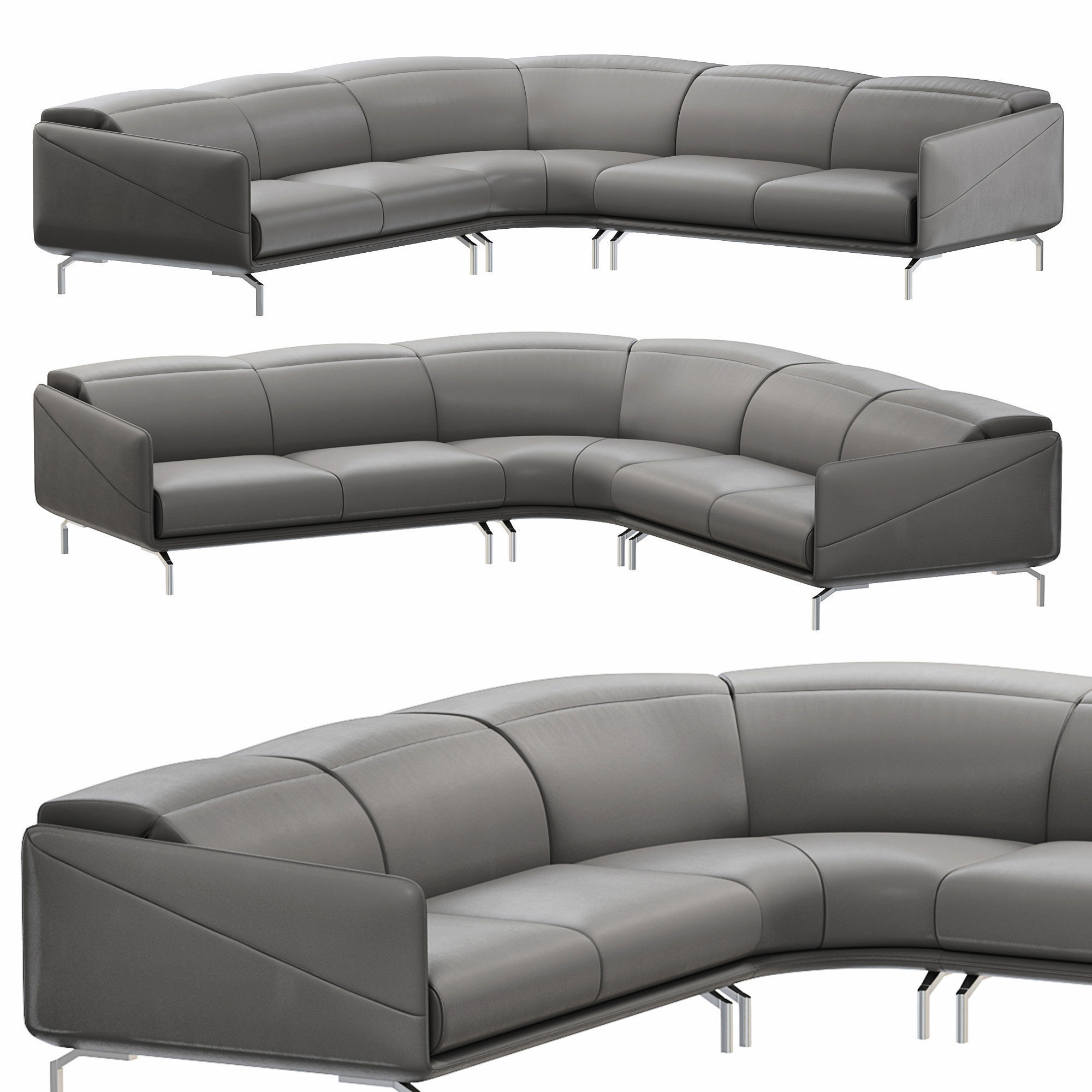 Valzer Sectional Sofa by Natuzzi  3D model_1