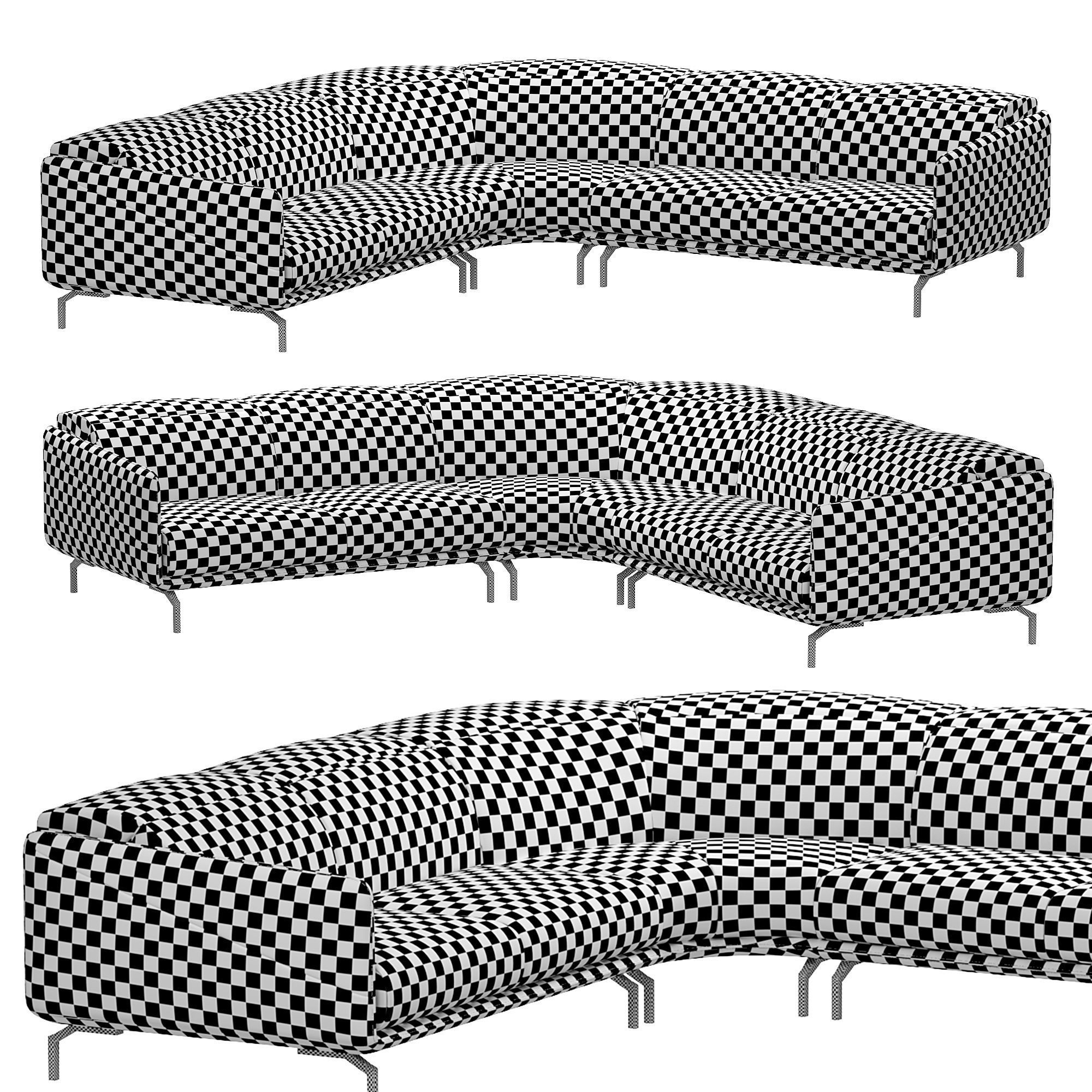 Valzer Sectional Sofa by Natuzzi  3D model_4