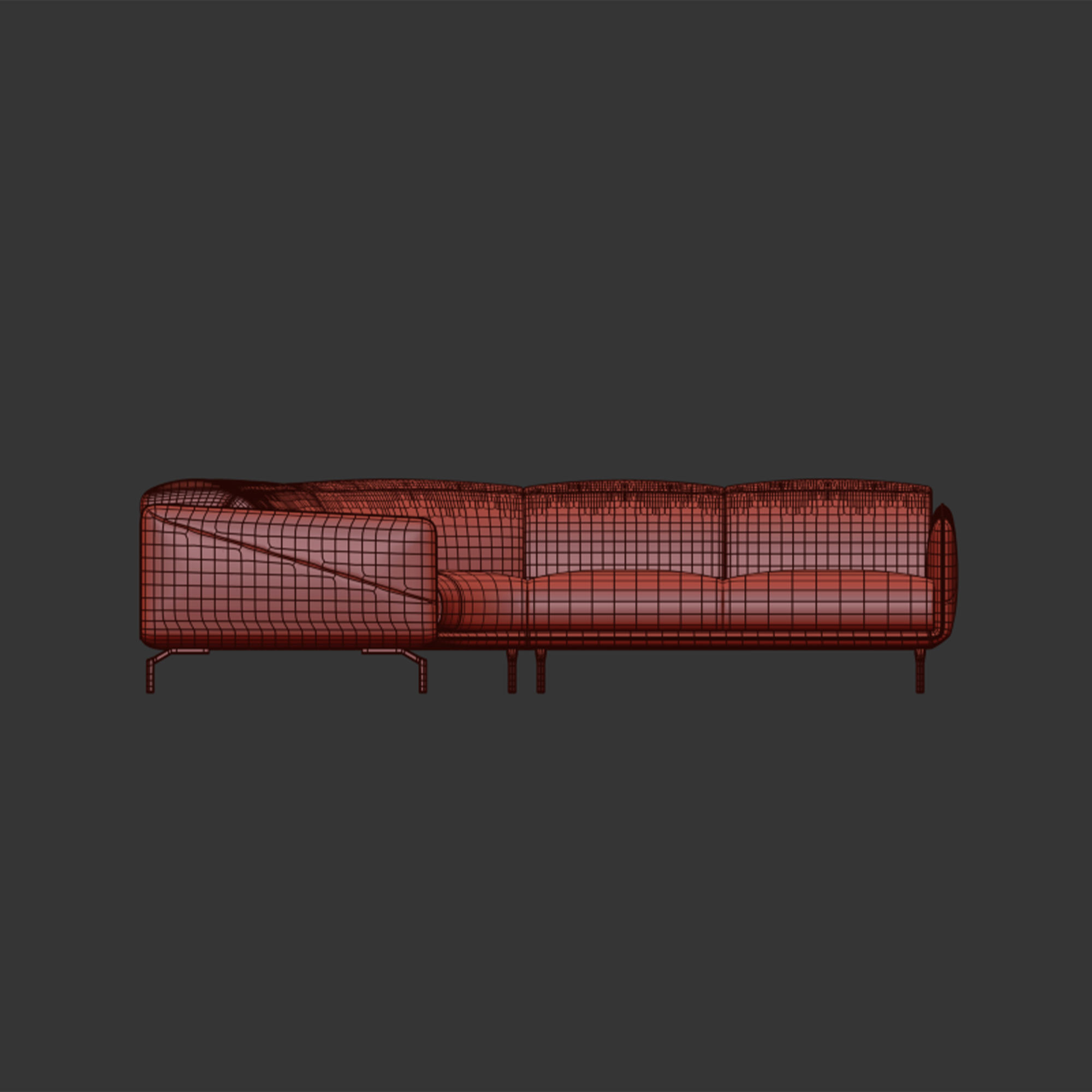 Valzer Sectional Sofa by Natuzzi  3D model_7