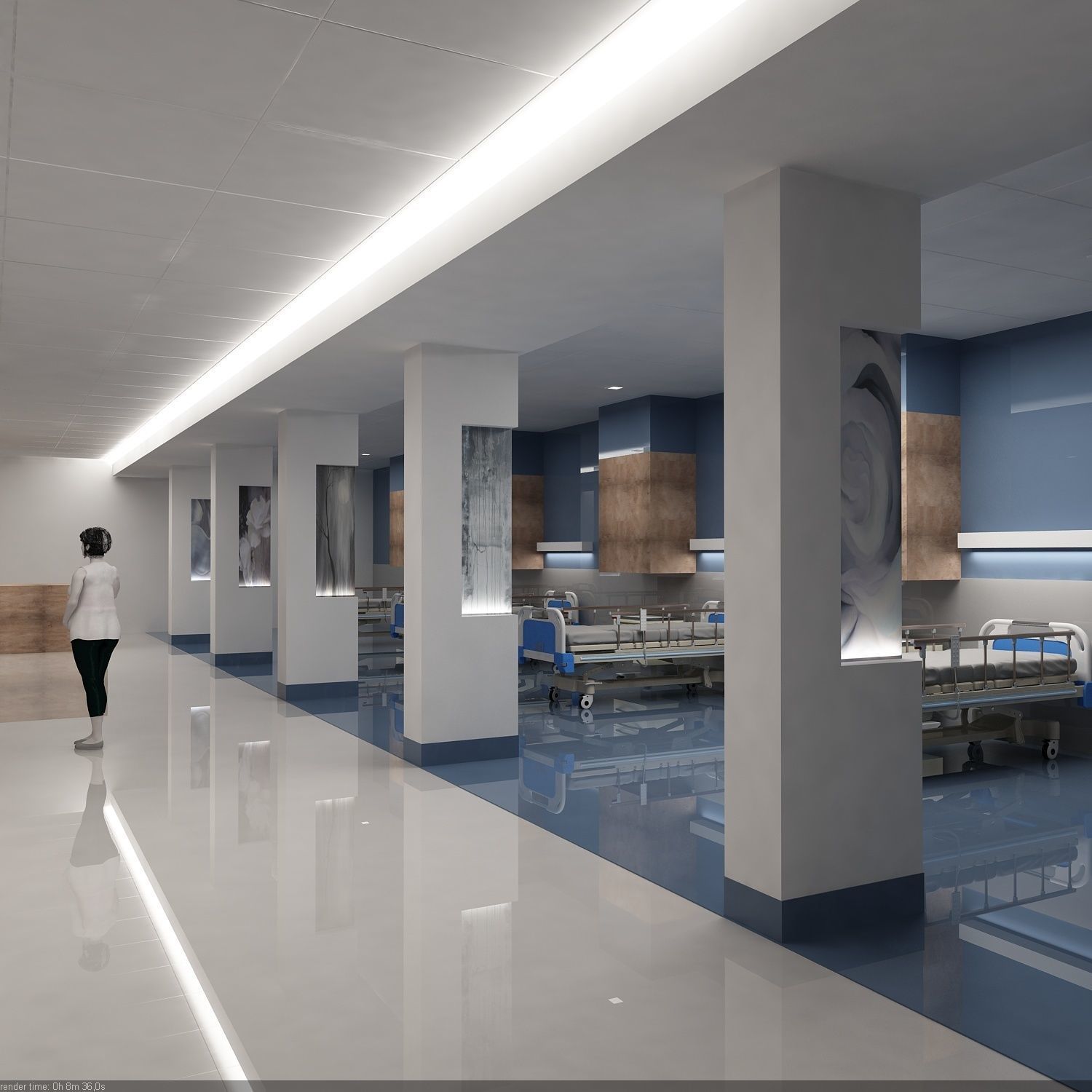 Medical Patient Room 3D model Low-poly 3D model_4