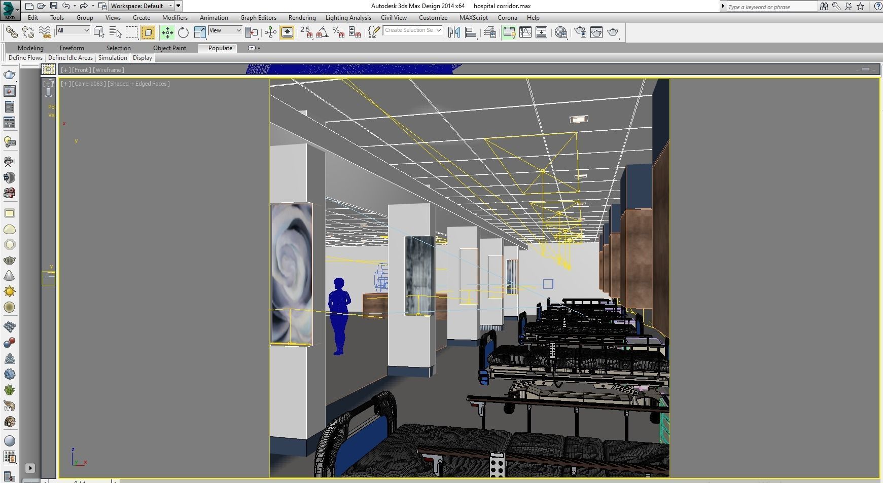 Medical Patient Room 3D model Low-poly 3D model_7
