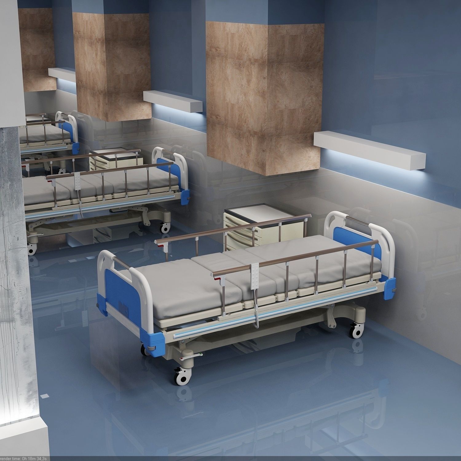 Medical Patient Room 3D model Low-poly 3D model_2