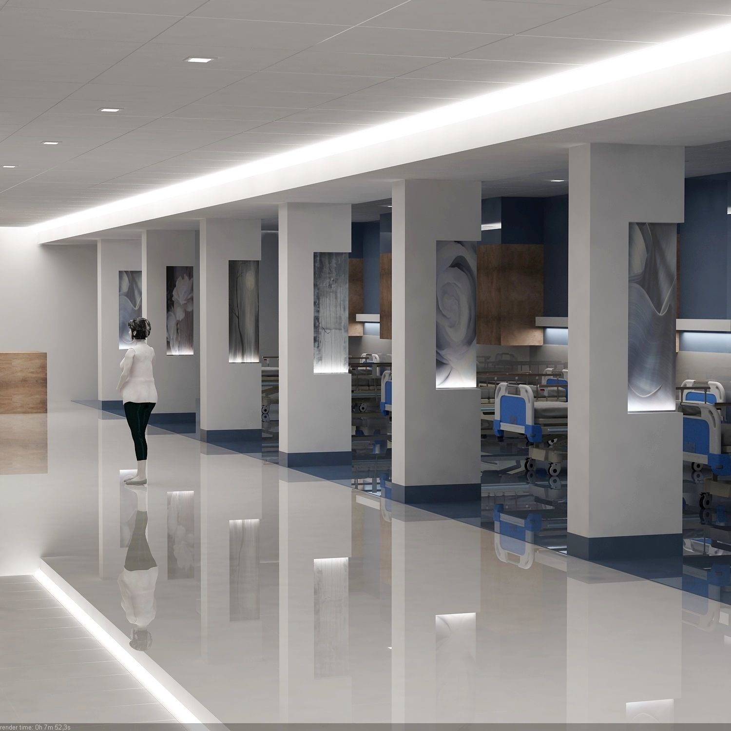 Medical Patient Room 3D model Low-poly 3D model_1